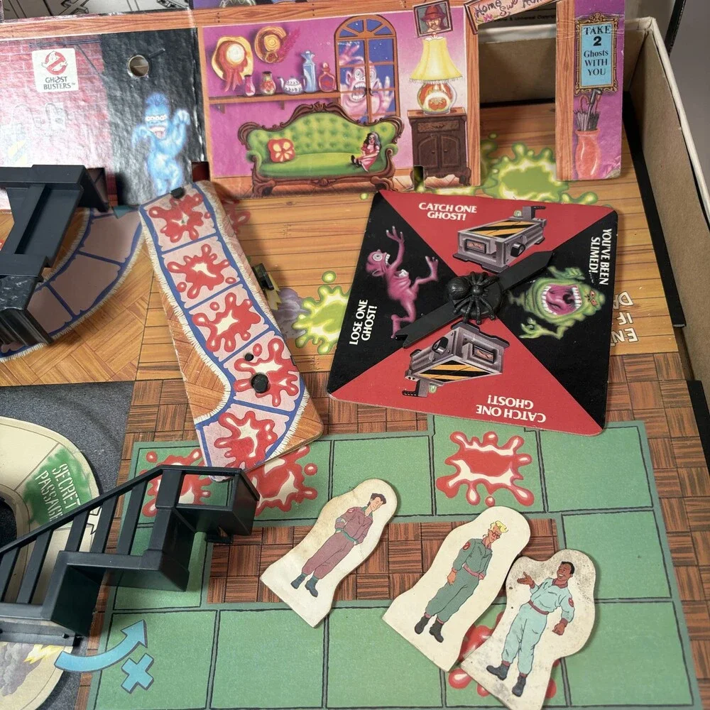 Vintage 1986 The Real Ghostbusters 3D Board Game INCOMPLETE Replacement Parts